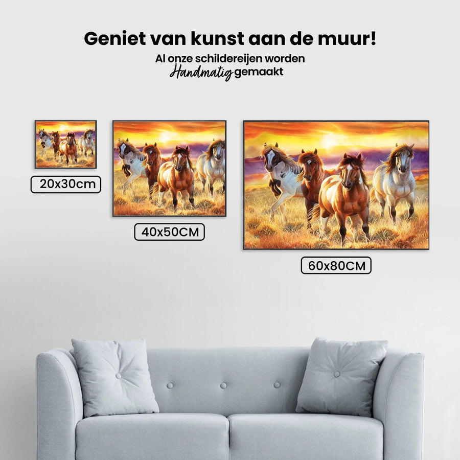 Diamond Painting Wunderschöne Pferde auf einem Feld - SEOS Shop ®