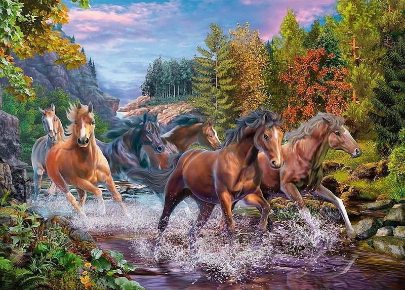 Diamond Painting Laufende Pferde - SEOS Shop ®