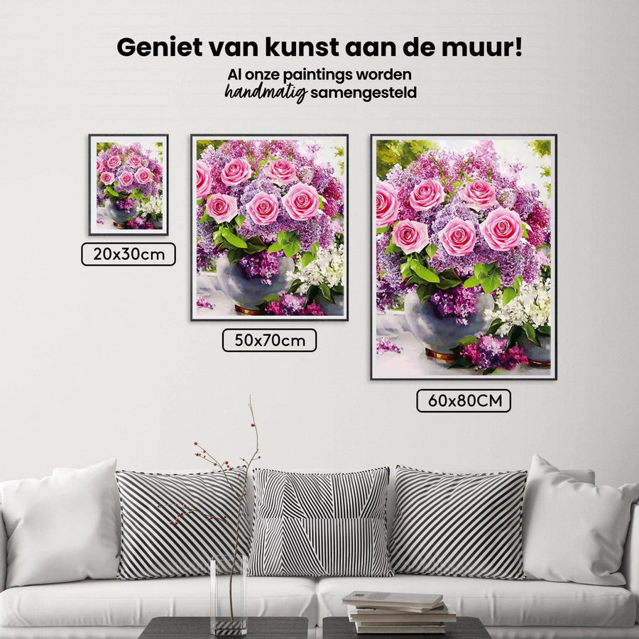 Diamantmalerei Rosa Rosen in Vase - SEOS Shop ®