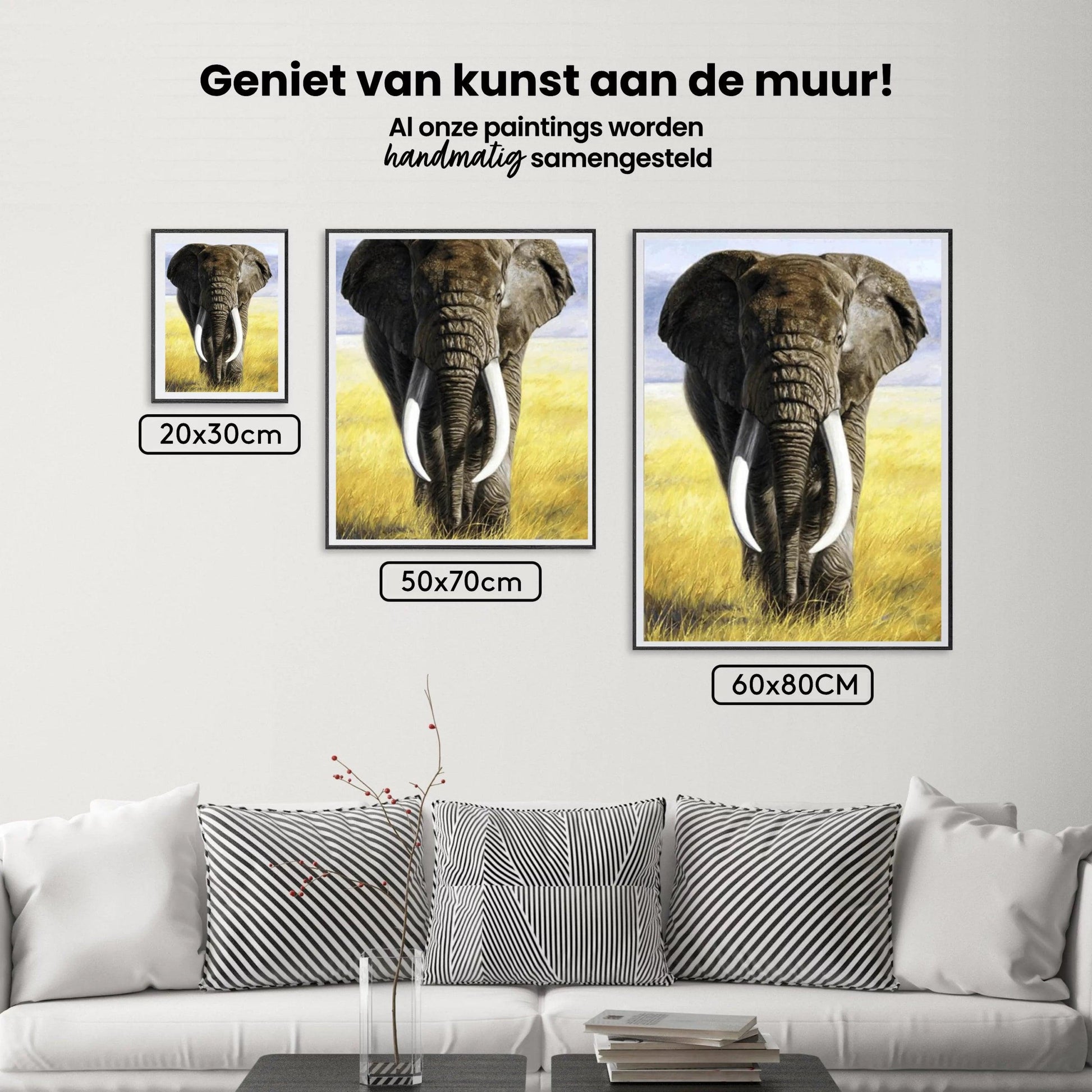Diamond Painting Safari Elefant mit Stoßzähnen - SEOS Shop ®
