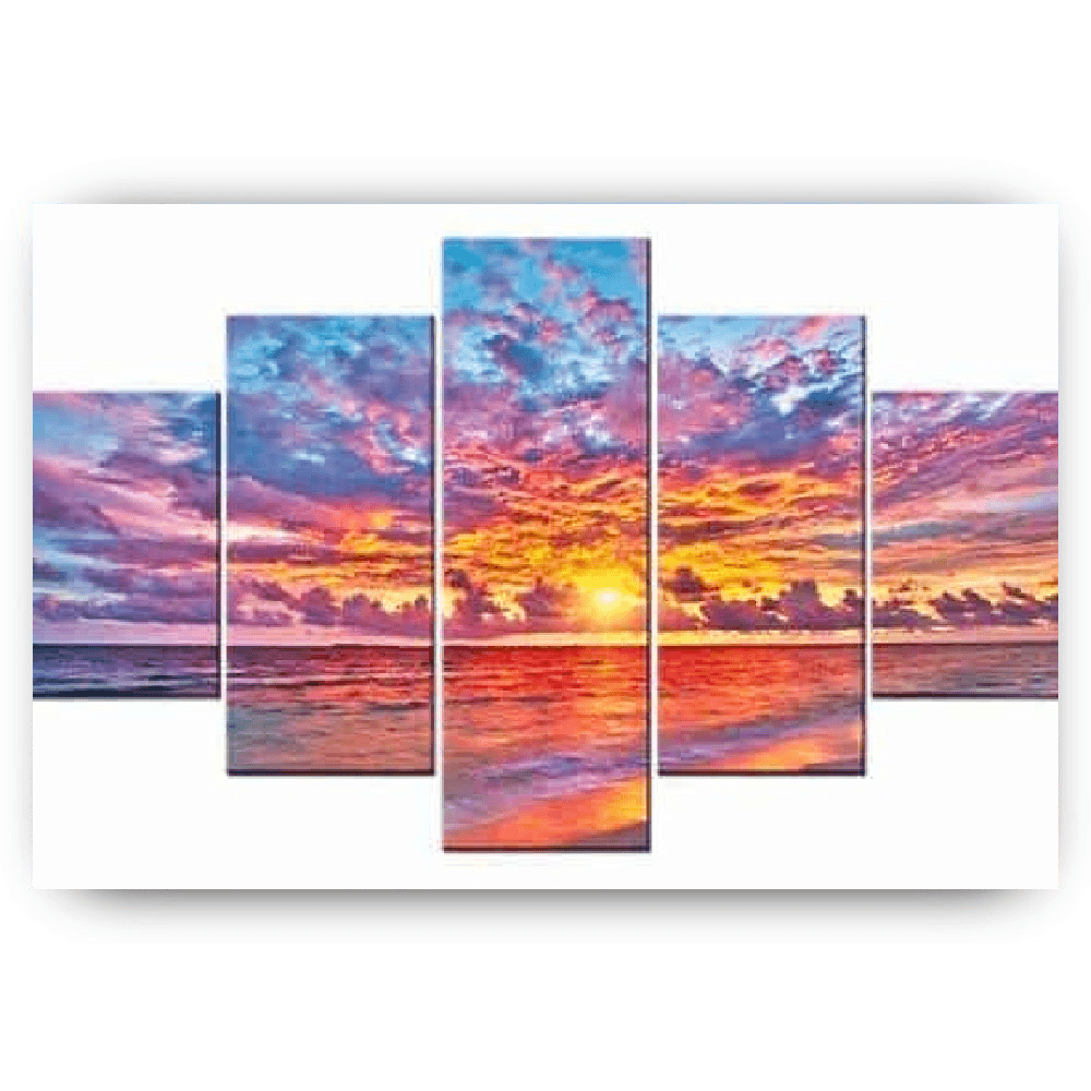 Diamantmalerei „Schöner Sonnenuntergang“, 5-teilig - SEOS Shop ®