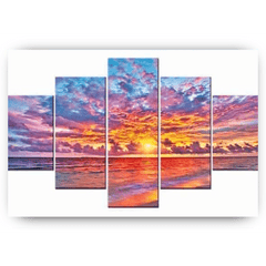 Diamantmalerei „Schöner Sonnenuntergang“, 5-teilig - SEOS Shop ®
