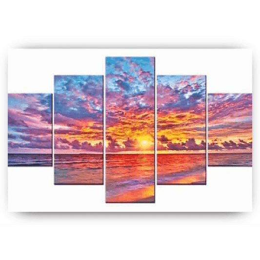 Diamantmalerei „Schöner Sonnenuntergang“, 5-teilig - SEOS Shop ®