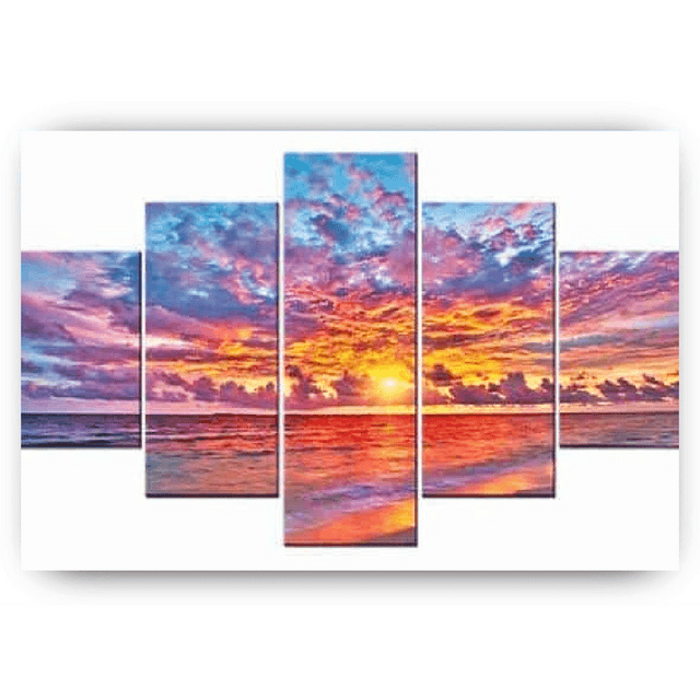 Diamantmalerei „Schöner Sonnenuntergang“, 5-teilig - SEOS Shop ®