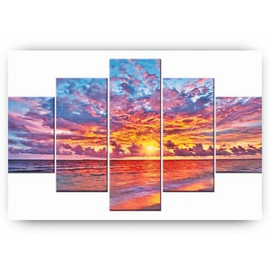 Diamantmalerei „Schöner Sonnenuntergang“, 5-teilig - SEOS Shop ®