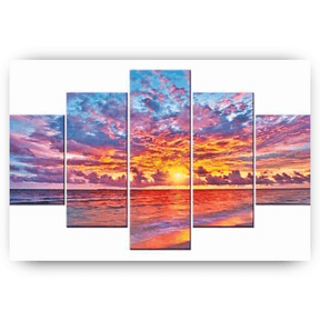 Diamantmalerei „Schöner Sonnenuntergang“, 5-teilig - SEOS Shop ®