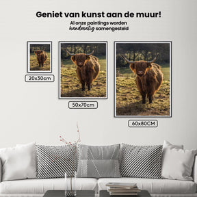 Diamond Painting Scottish Highlander - Schottischer Hochlandrinder grast auf den Feldern - SEOS Shop ®