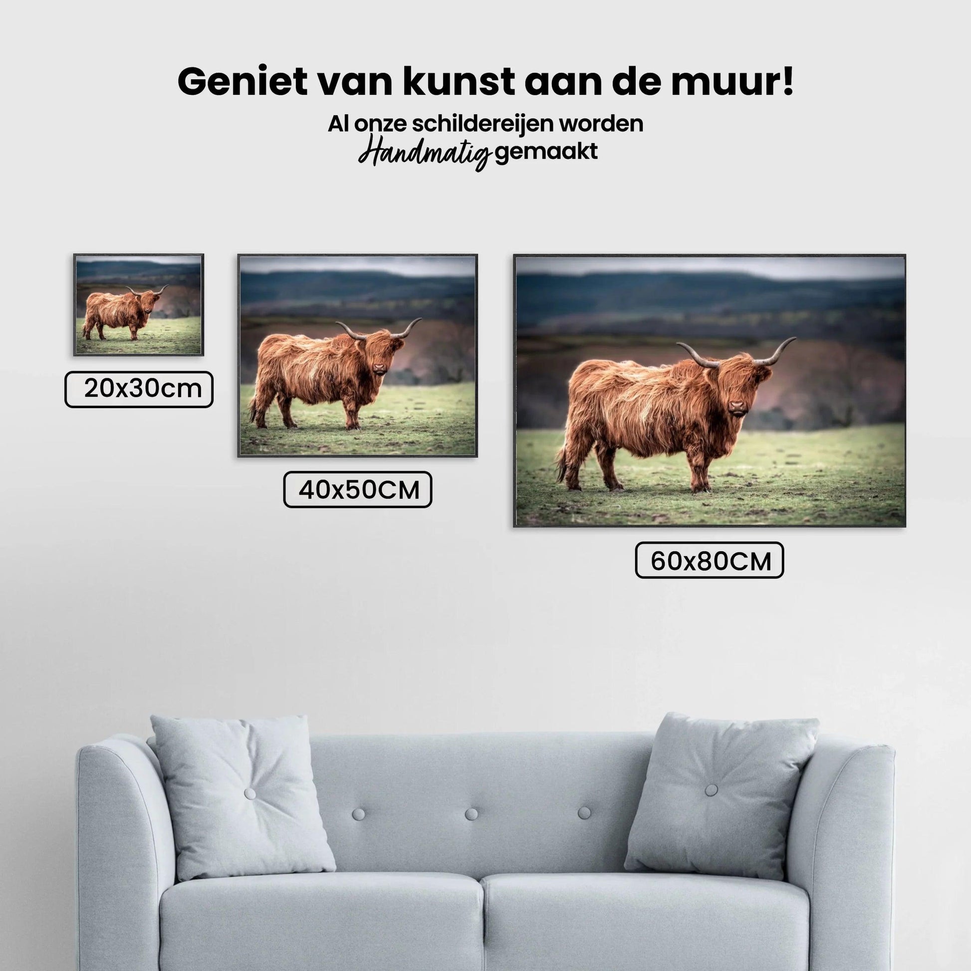 Diamond Painting Scottish Highlander - Schottischer Hochlandrinder grast in der Landschaft von Südwales - SEOS Shop ®