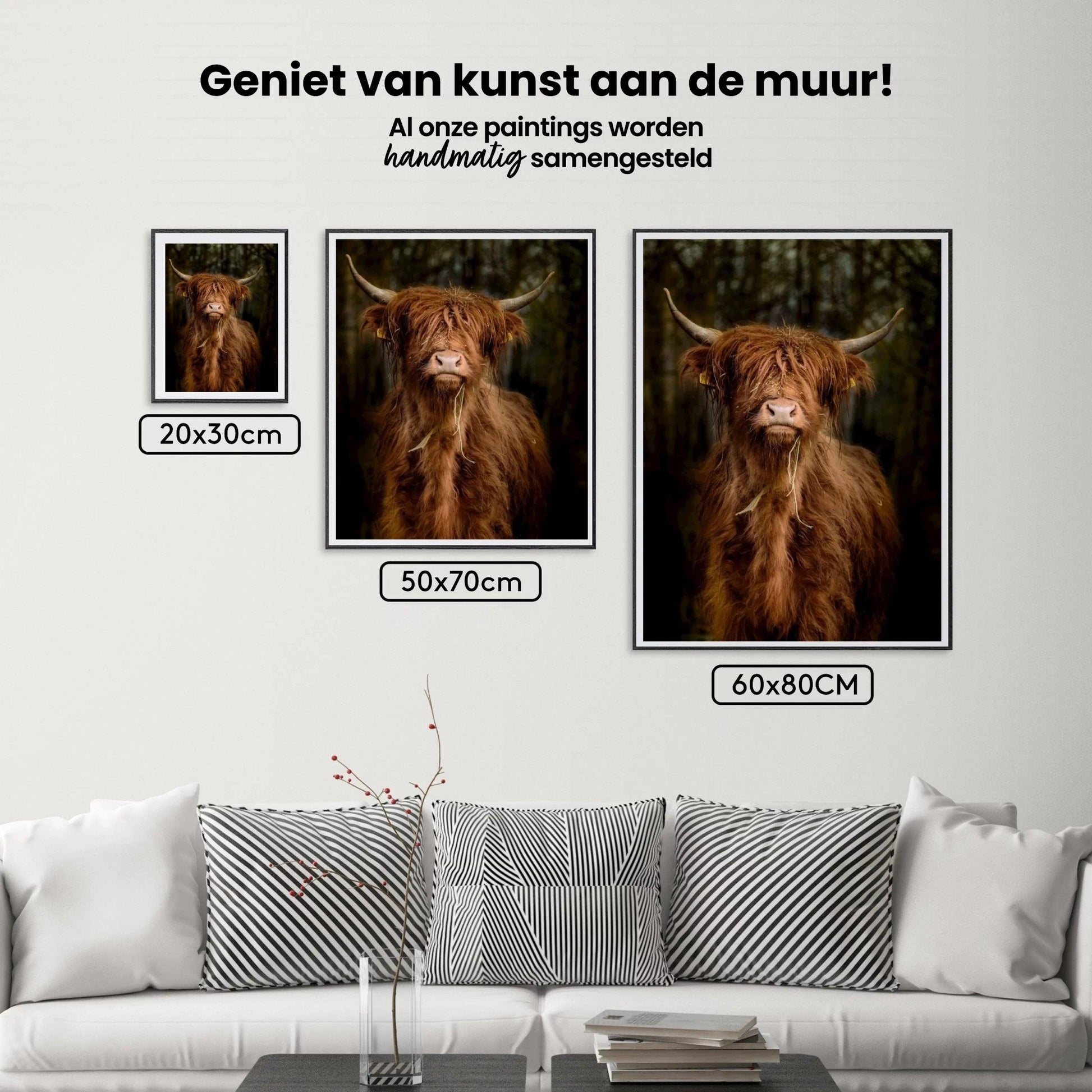 Diamond Painting Scottish Highlander - Scottish Highlander im Wald - SEOS Shop ®