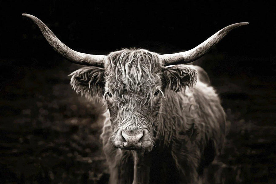 Diamond Painting Scottish Highlander - Scottish Highlander im Vintage-Stil - SEOS Shop ®
