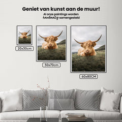 Diamond Painting Scottish Highlander - Robuster Scottish Highlander ruht auf der Ebene - SEOS Shop ®