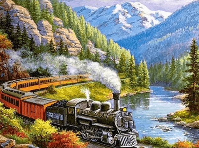 Diamond Painting Zug in Landschaft – SEOS Shop ® 