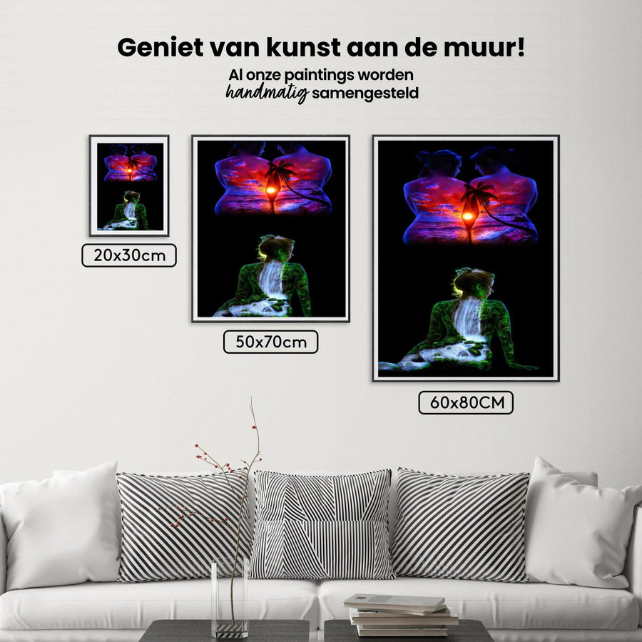 Diamantmalerei Tropischer Sonnenuntergang - SEOS Shop ®
