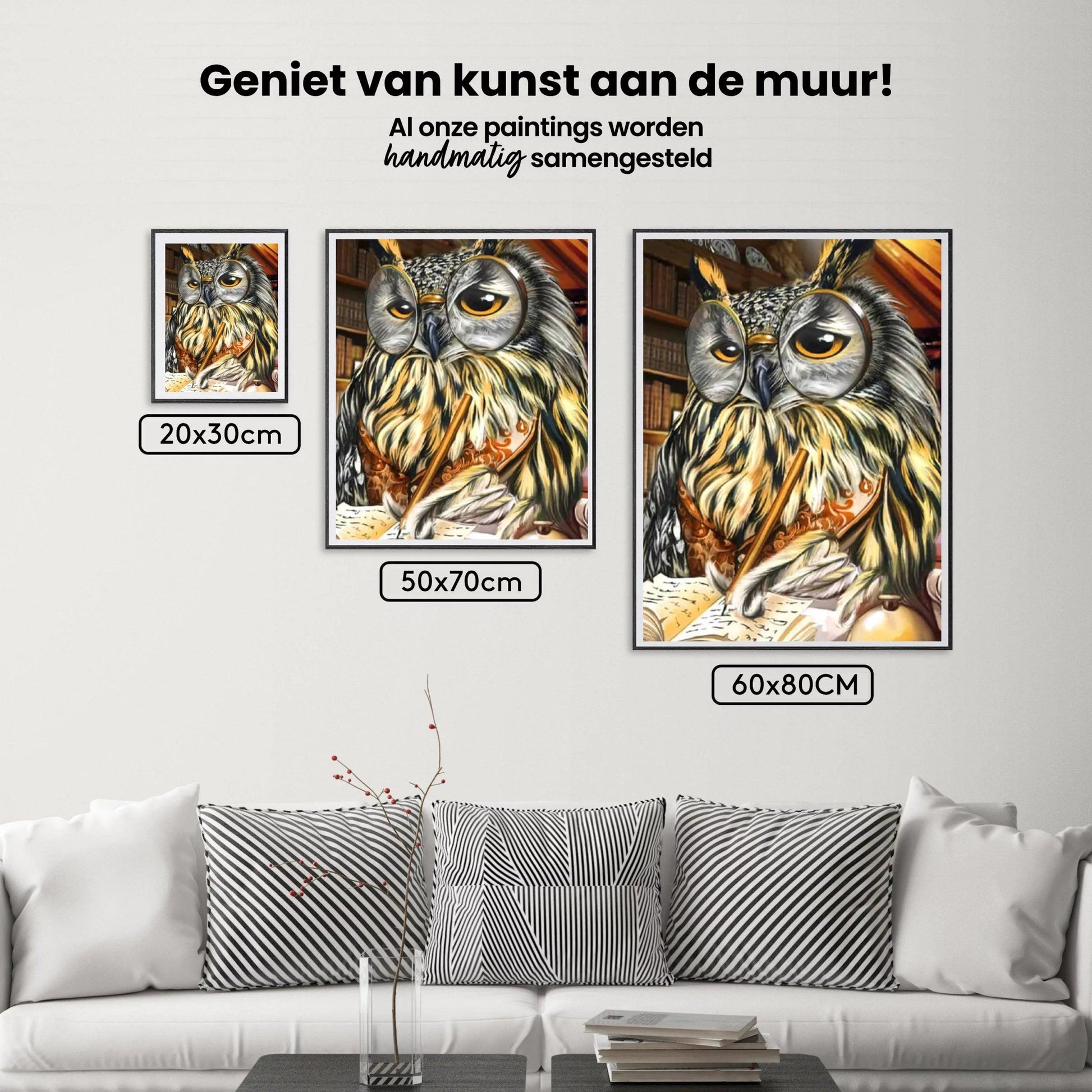 Diamond Painting Eule schreibt auf Papier - SEOS Shop ®
