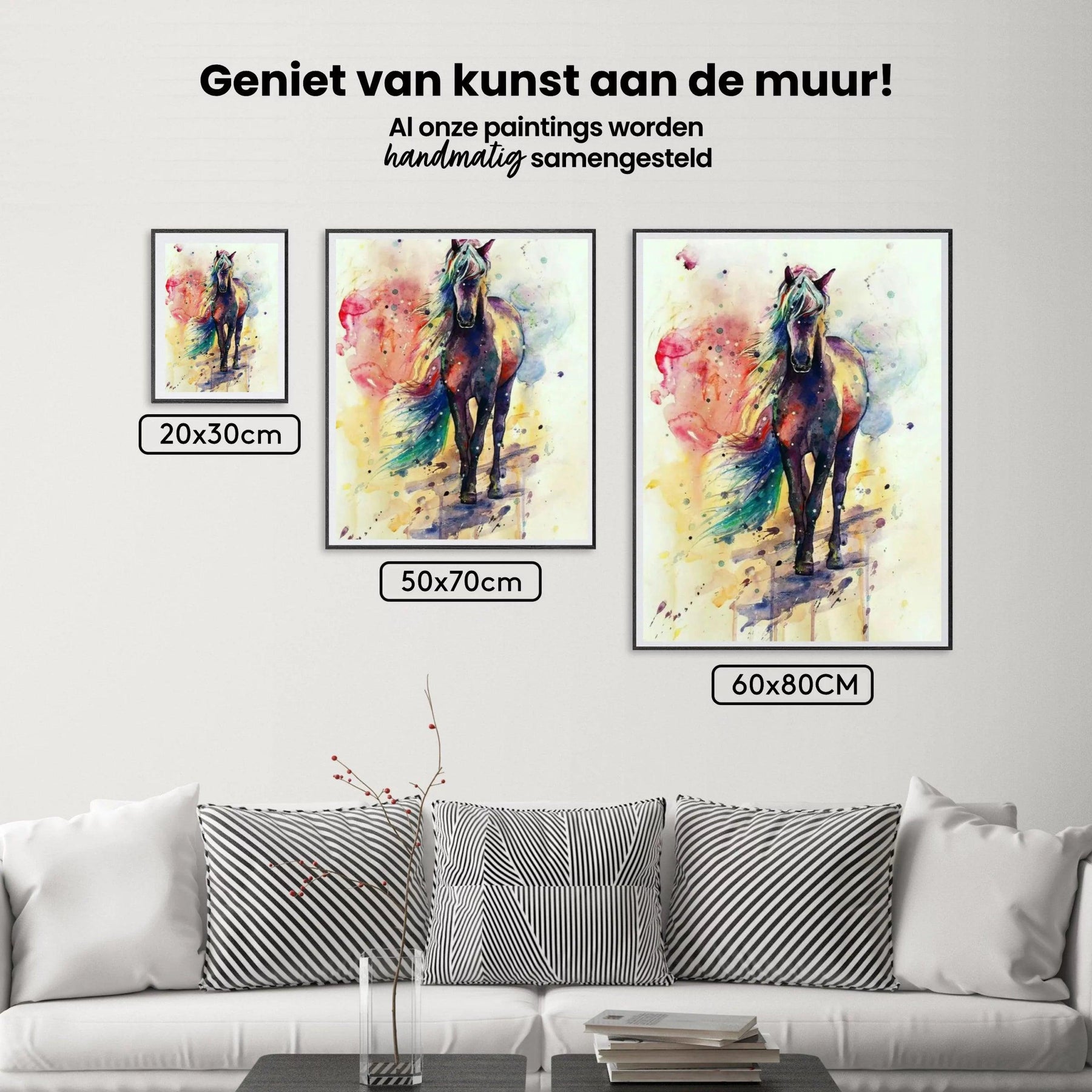 Diamond Painting Mehrfarbige laufende Pferde - SEOS Shop ® 