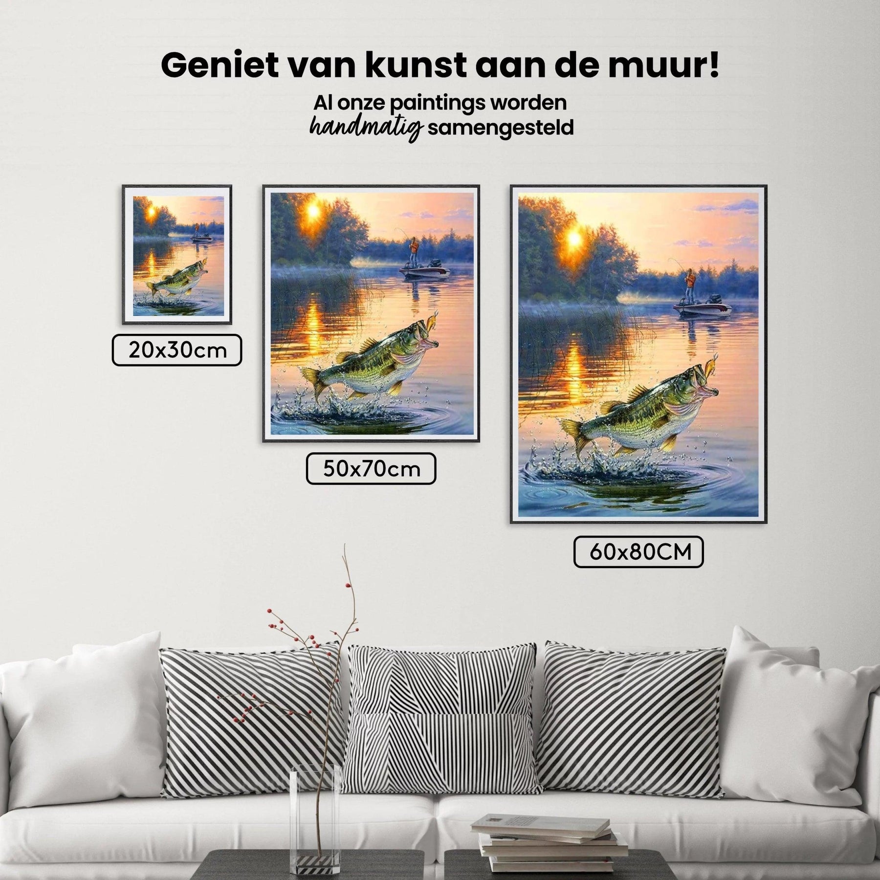 Diamantmalerei „Fische fangen auf einem Boot“ - SEOS Shop ®