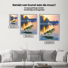 Diamantmalerei „Fische fangen auf einem Boot“ - SEOS Shop ®