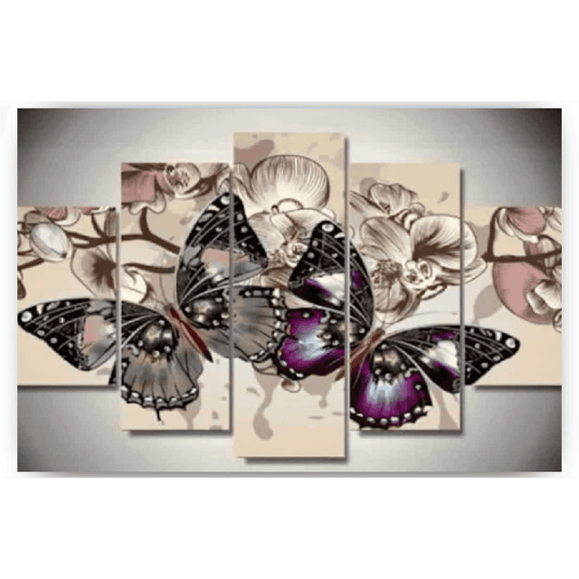 Diamantmalerei Schmetterlinge 5 Panele - SEOS Shop ®
