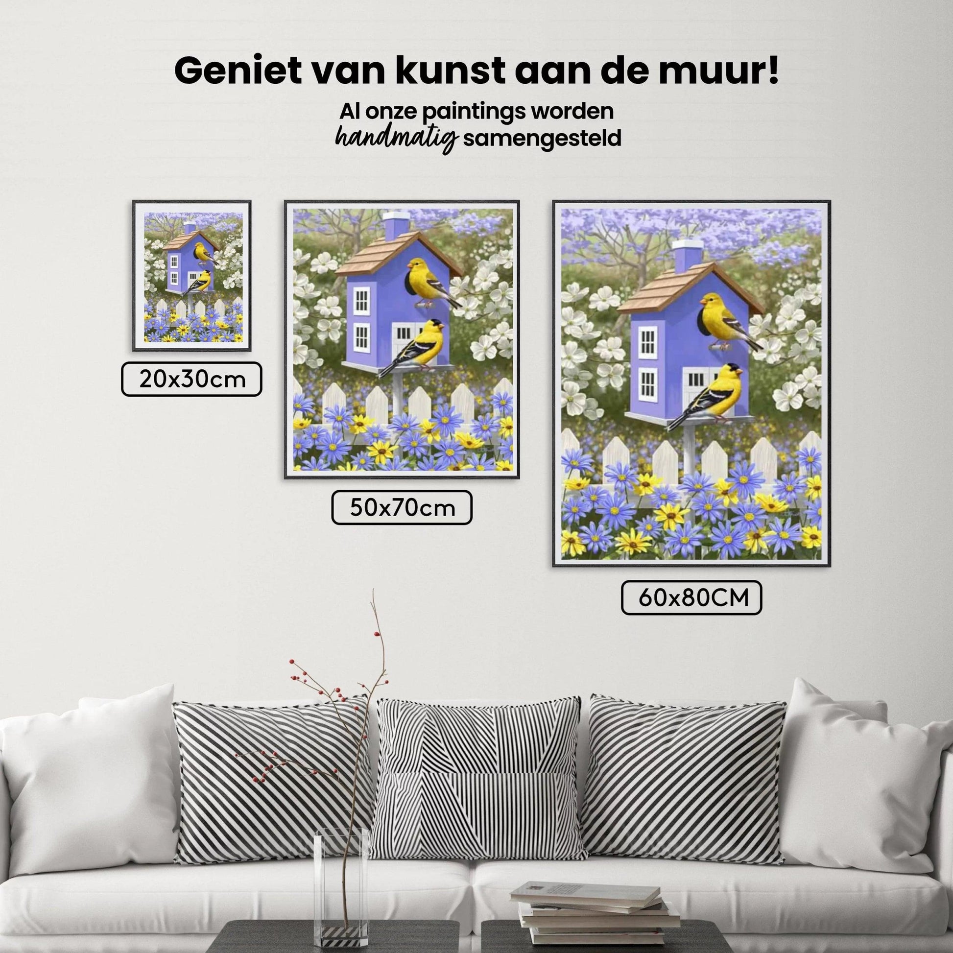 Diamantmalerei Vogel im Blumengarten - SEOS Shop ®