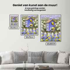 Diamantmalerei Vogel im Blumengarten - SEOS Shop ®