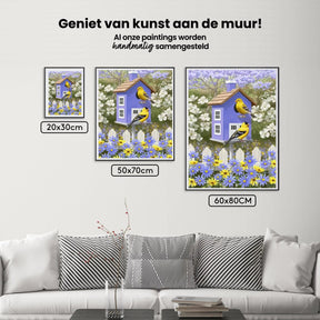 Diamantmalerei Vogel im Blumengarten - SEOS Shop ®