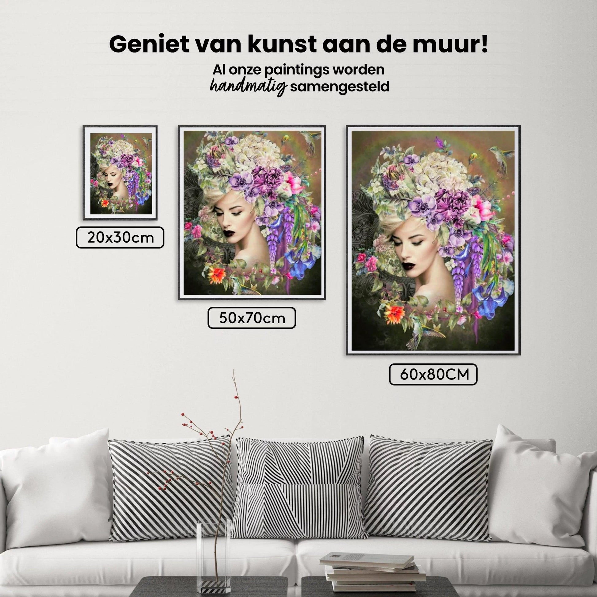 Diamond Painting Frauen mit Blume und Kolibri - SEOS Shop ®