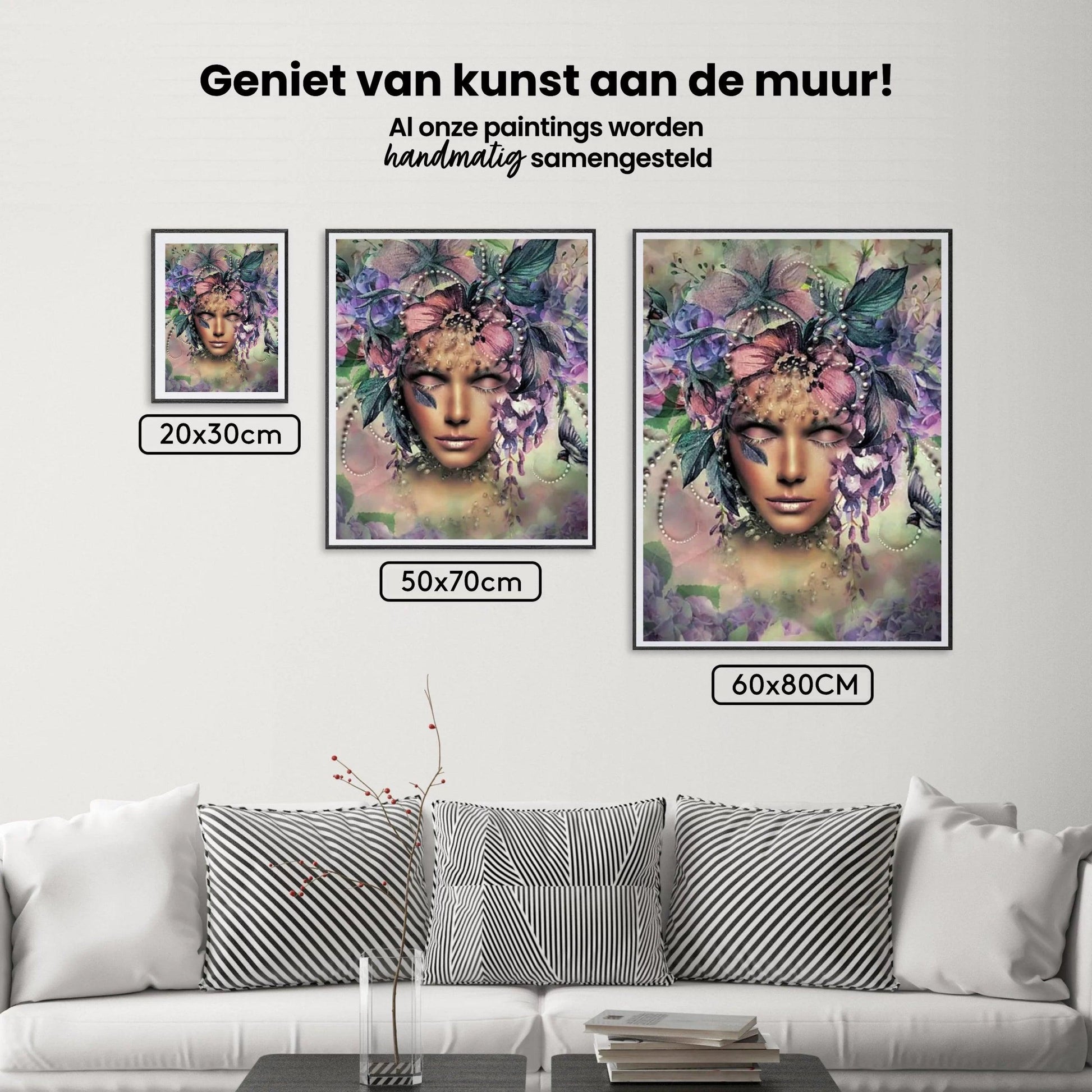 Diamond Painting Frauen mit Blume und Vogel - SEOS Shop ®