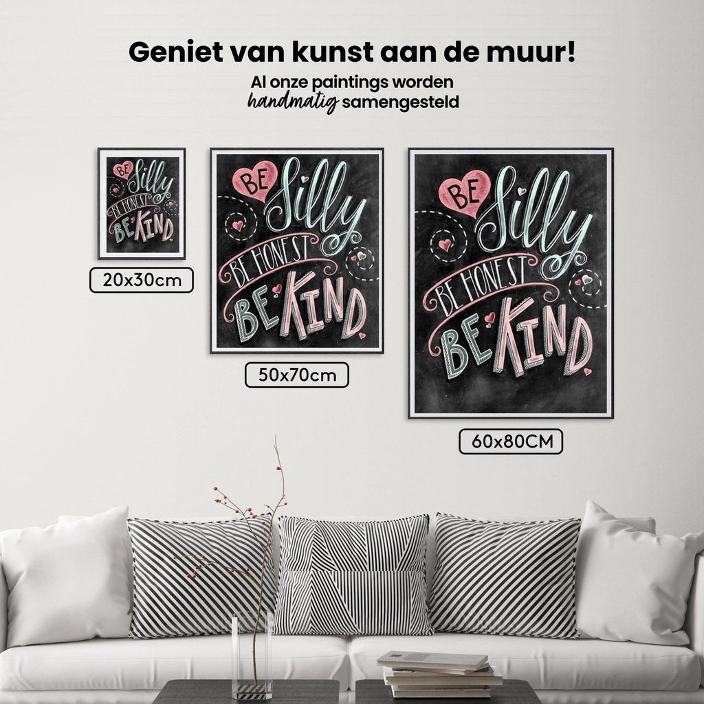 Diamond Painting Sei verrückt, sei ehrlich, sei nett – SEOS Shop ®