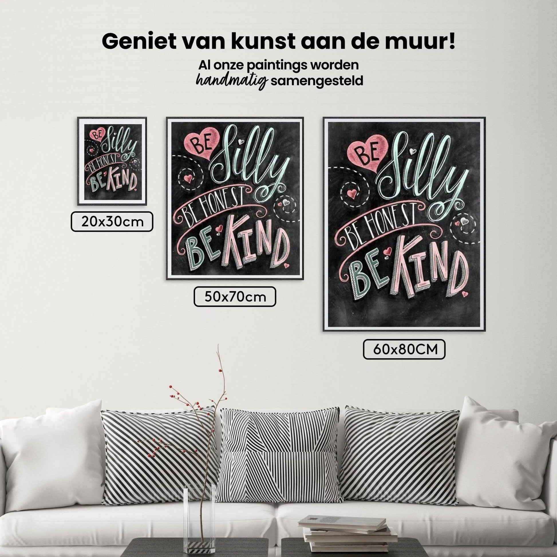 Diamond Painting Sei verrückt, sei ehrlich, sei nett – SEOS Shop ®