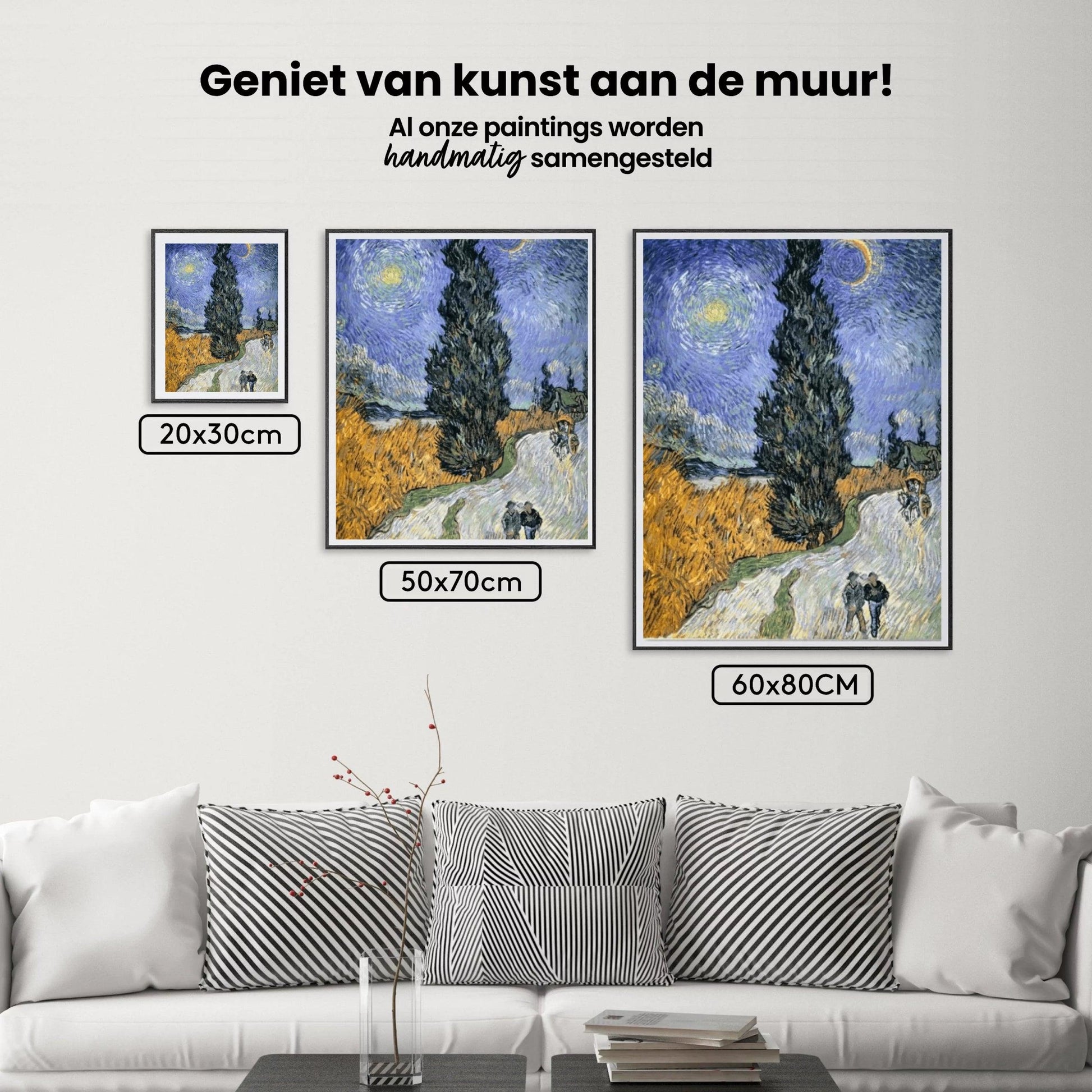 Diamond Painting Straße mit Zypresse und Stern - SEOS Shop ®
