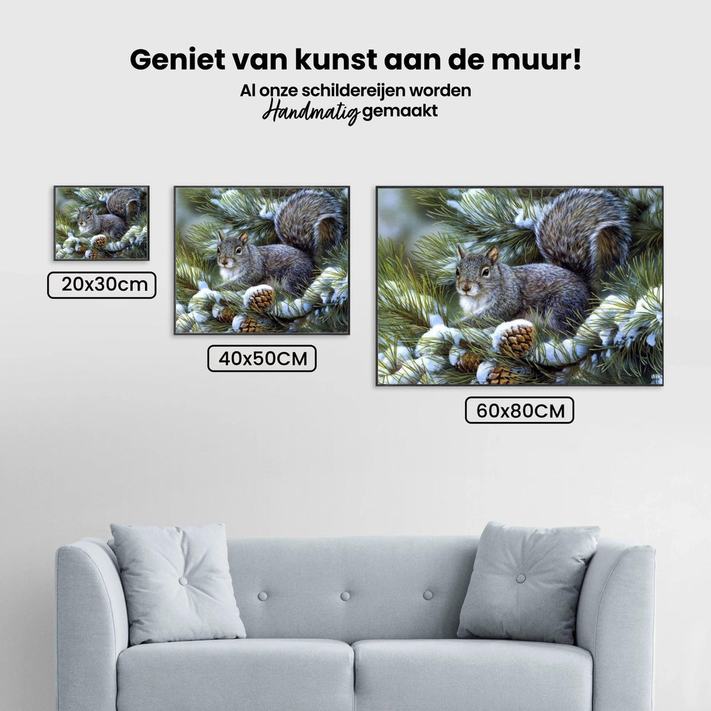 Diamantmalerei Winter Süßes Eichhörnchen - SEOS Shop ®