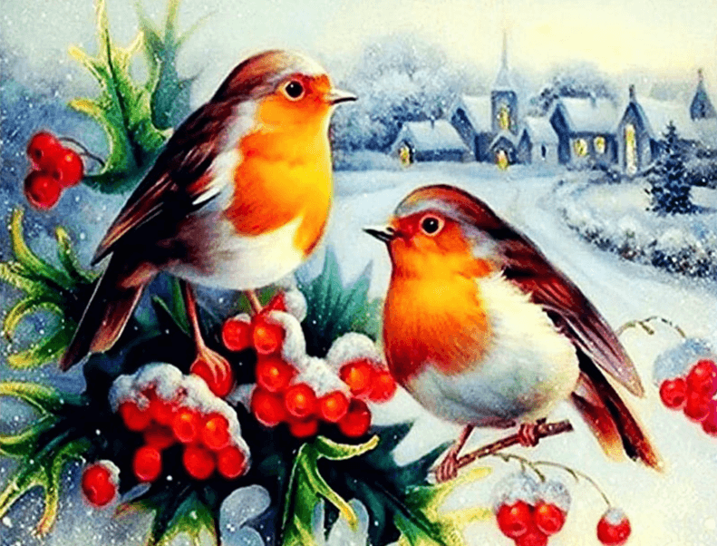 Diamantmalerei Wintervögel - SEOS Shop ®