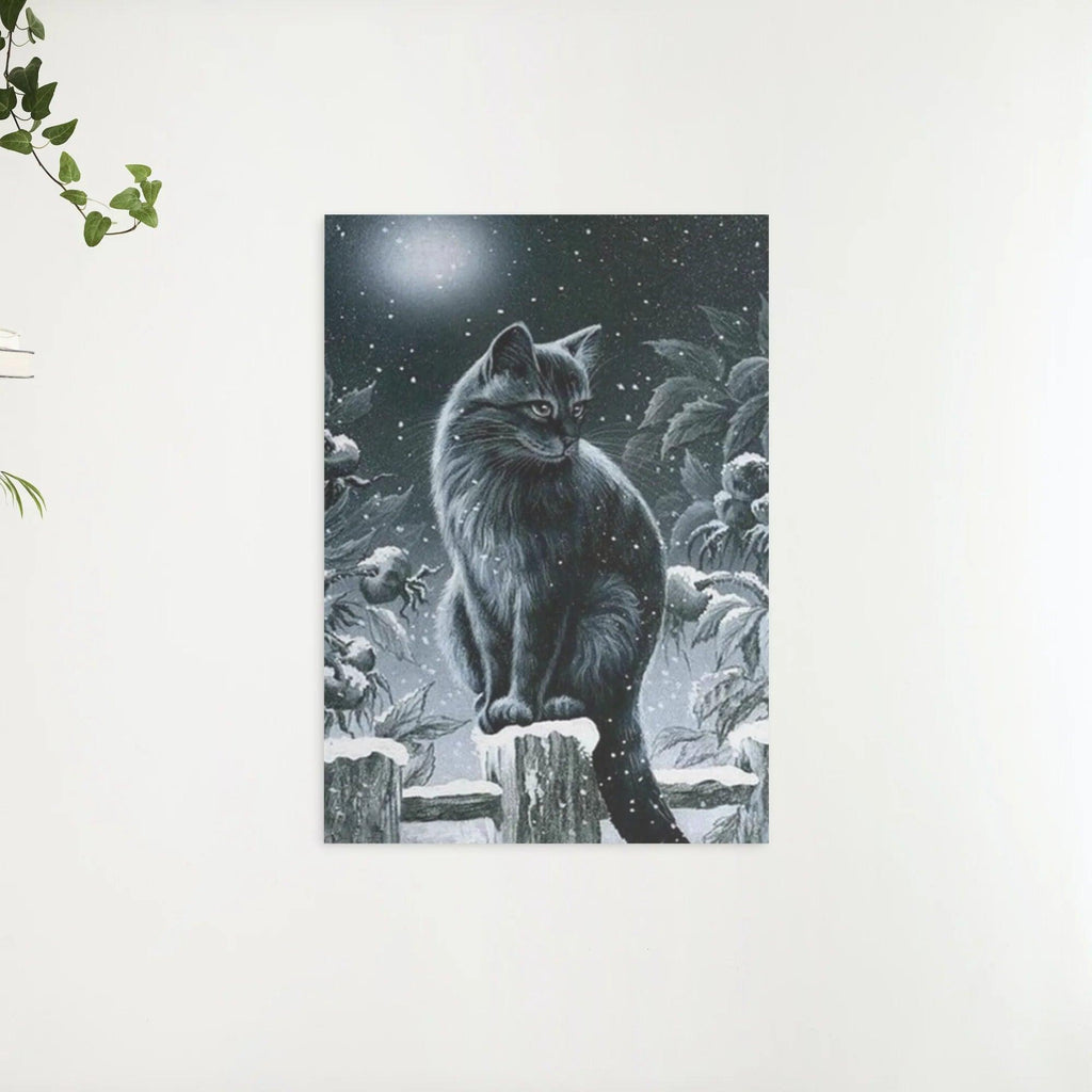 Diamantmalerei Winter Schwarze Katze - SEOS Shop ®
