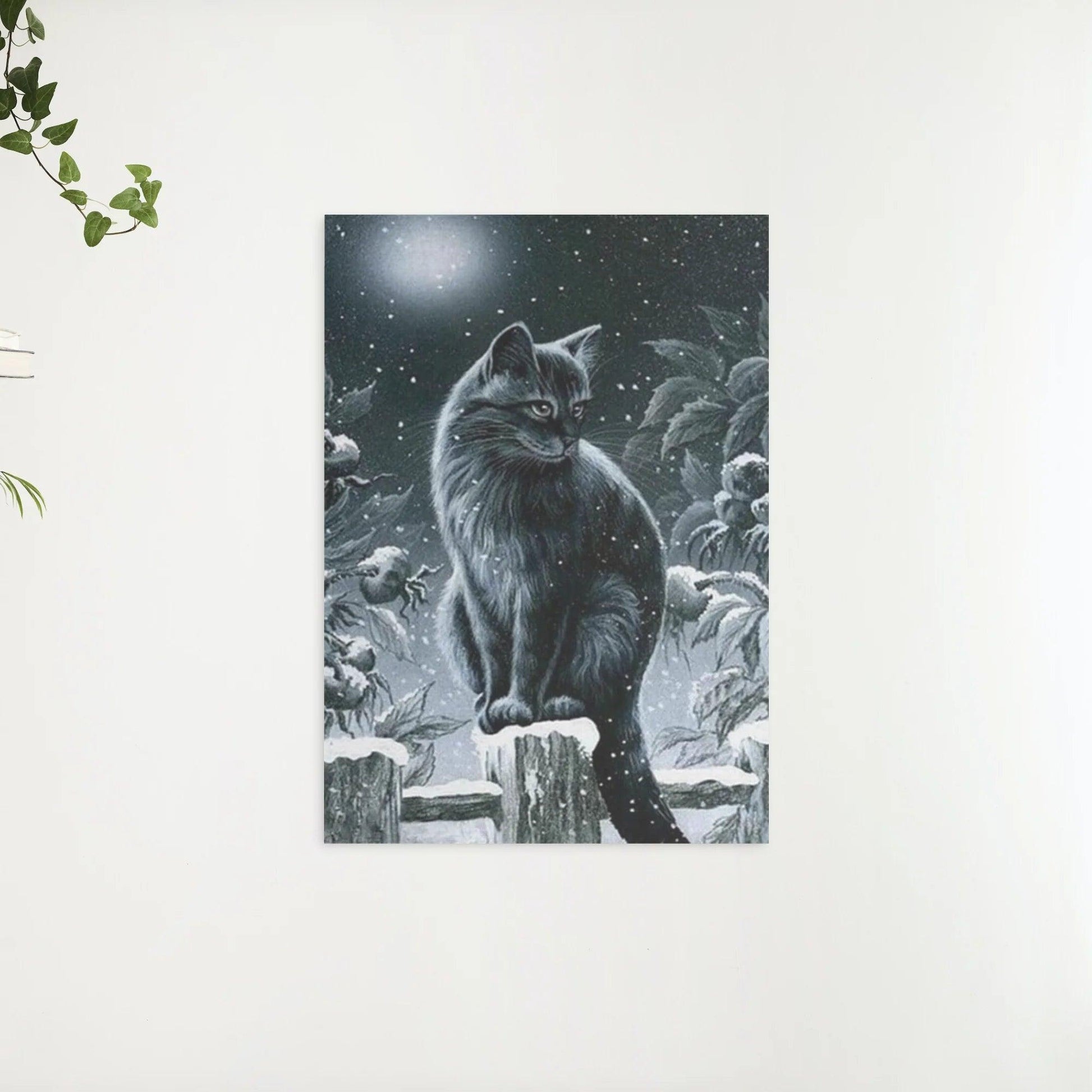 Diamantmalerei Winter Schwarze Katze - SEOS Shop ®