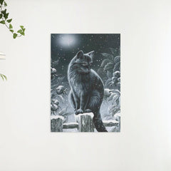 Diamantmalerei Winter Schwarze Katze - SEOS Shop ®