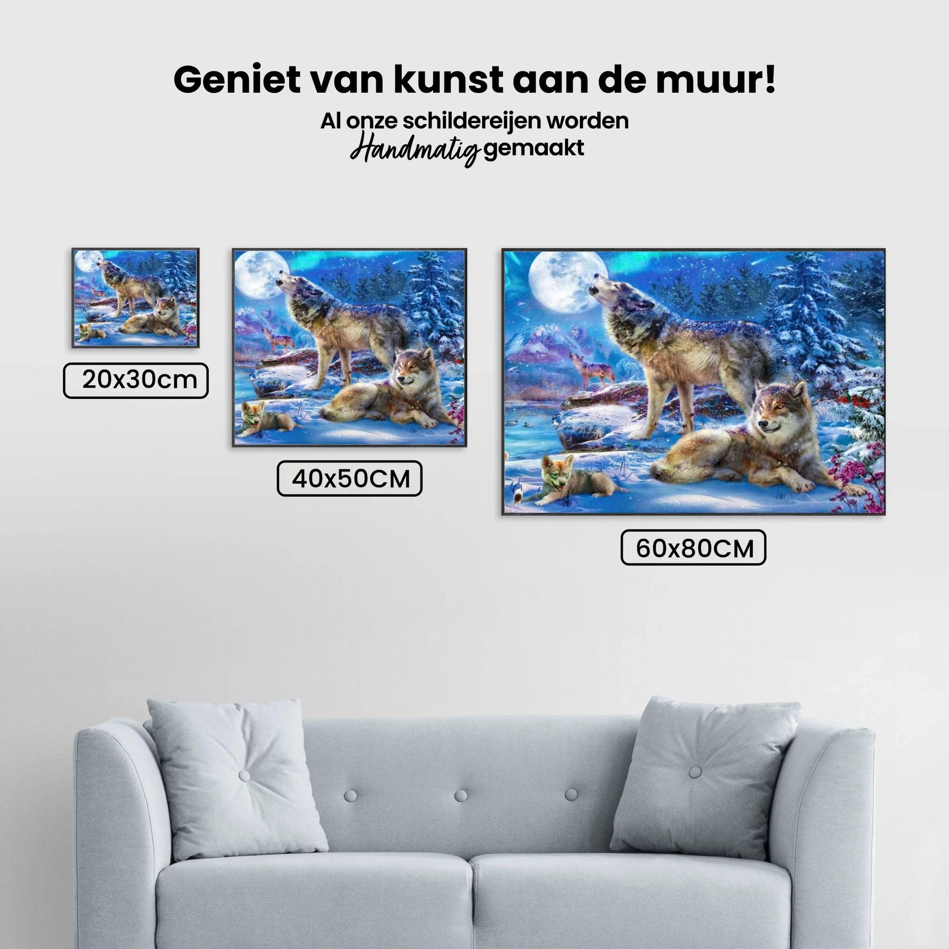 Diamantmalerei Winterwolf und Heulen - SEOS Shop ®