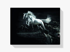 Diamantmalerei Weißes Pferd und Wölfe - SEOS Shop ®