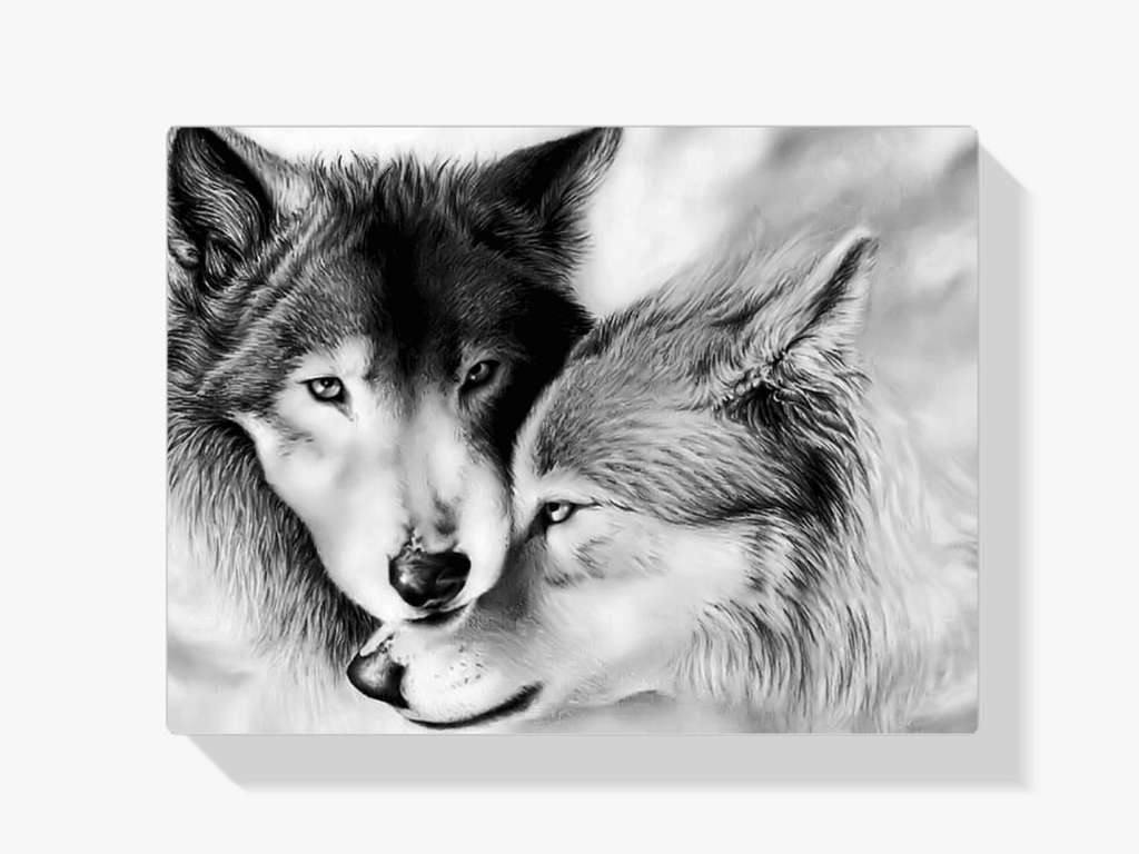 Diamantmalerei Weißes Wolfspaar - SEOS Shop ®