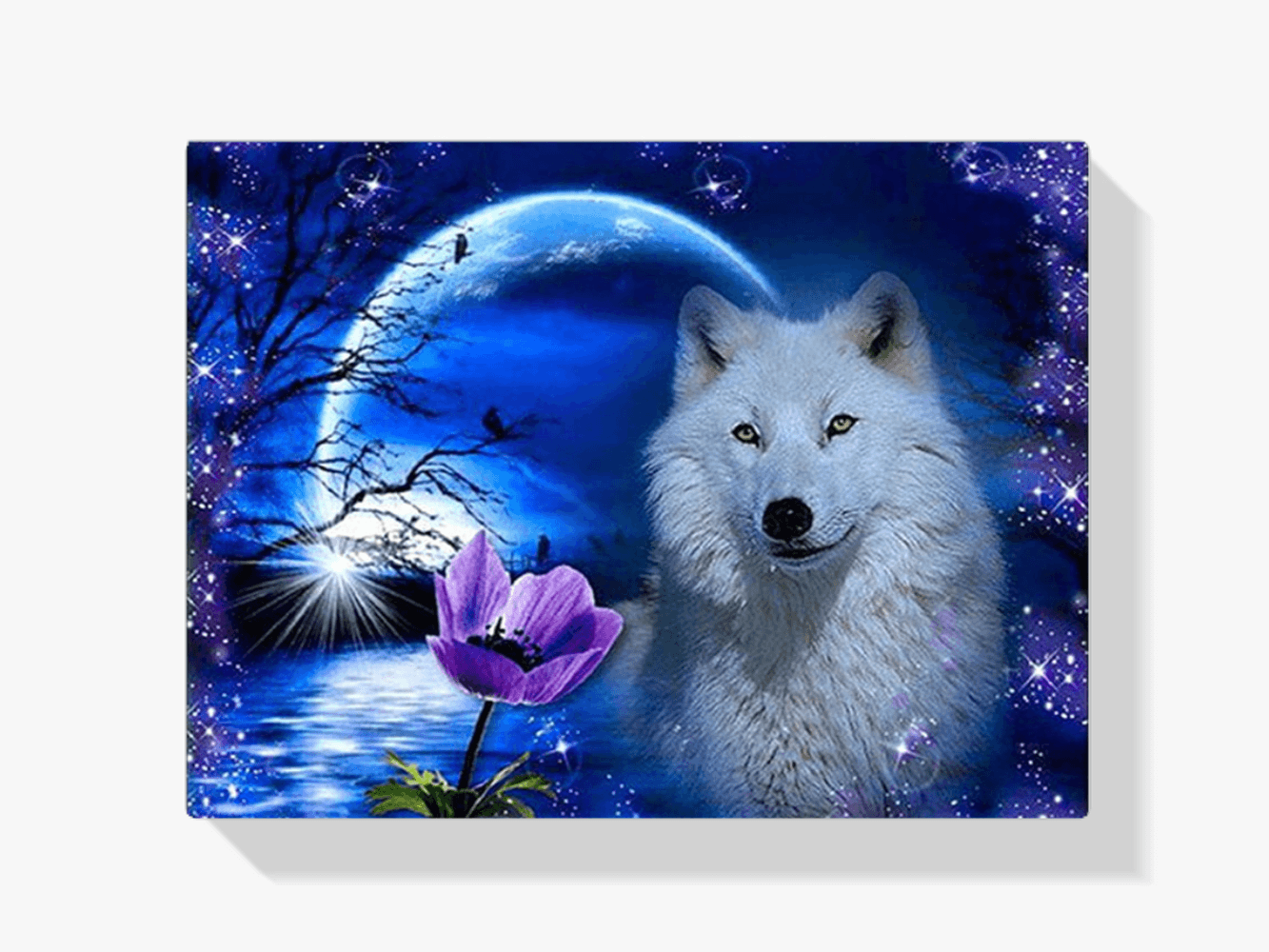 Diamond Painting Wolf mit Rose - SEOS Shop ®
