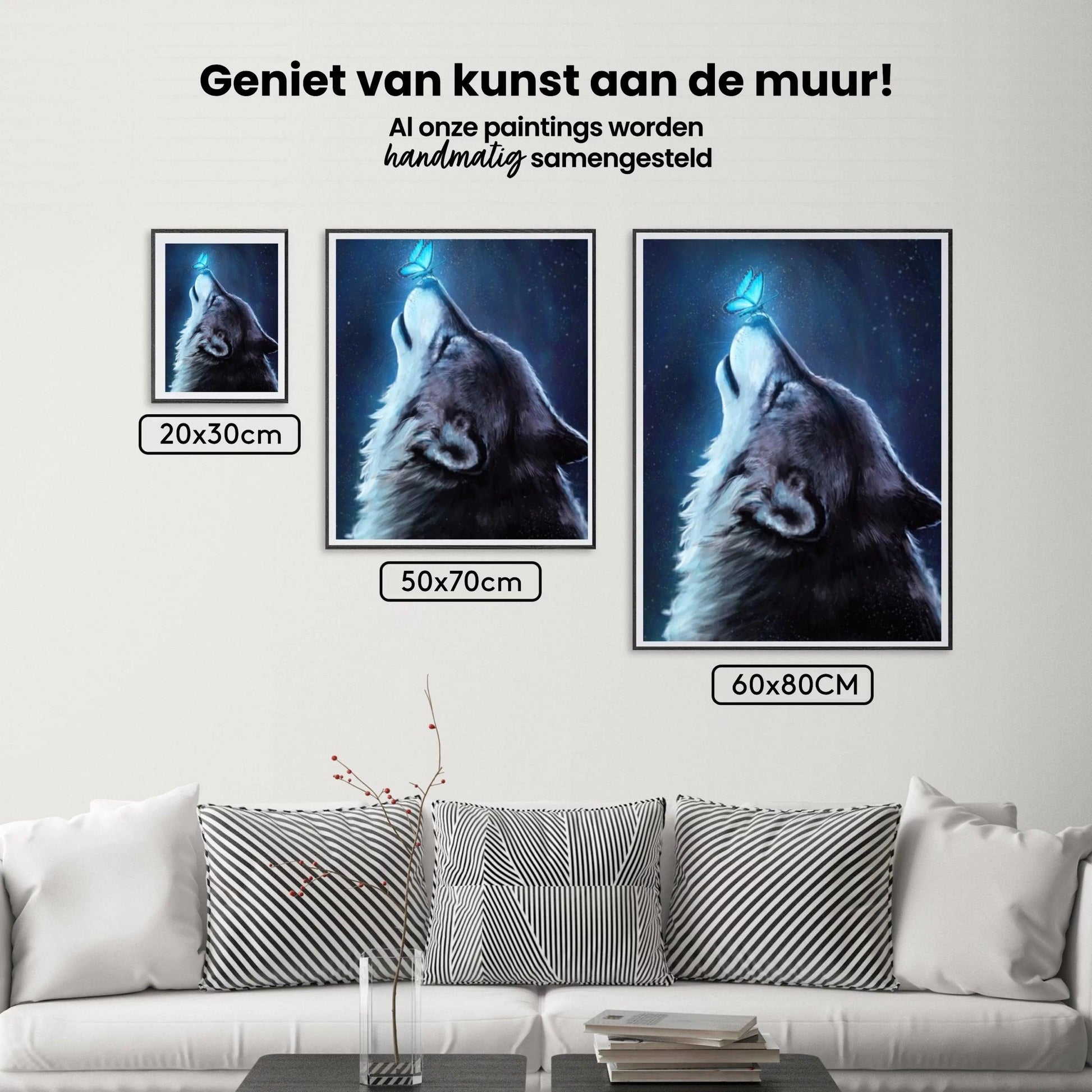 Diamond Painting Wolf mit Schmetterling - SEOS Shop ®