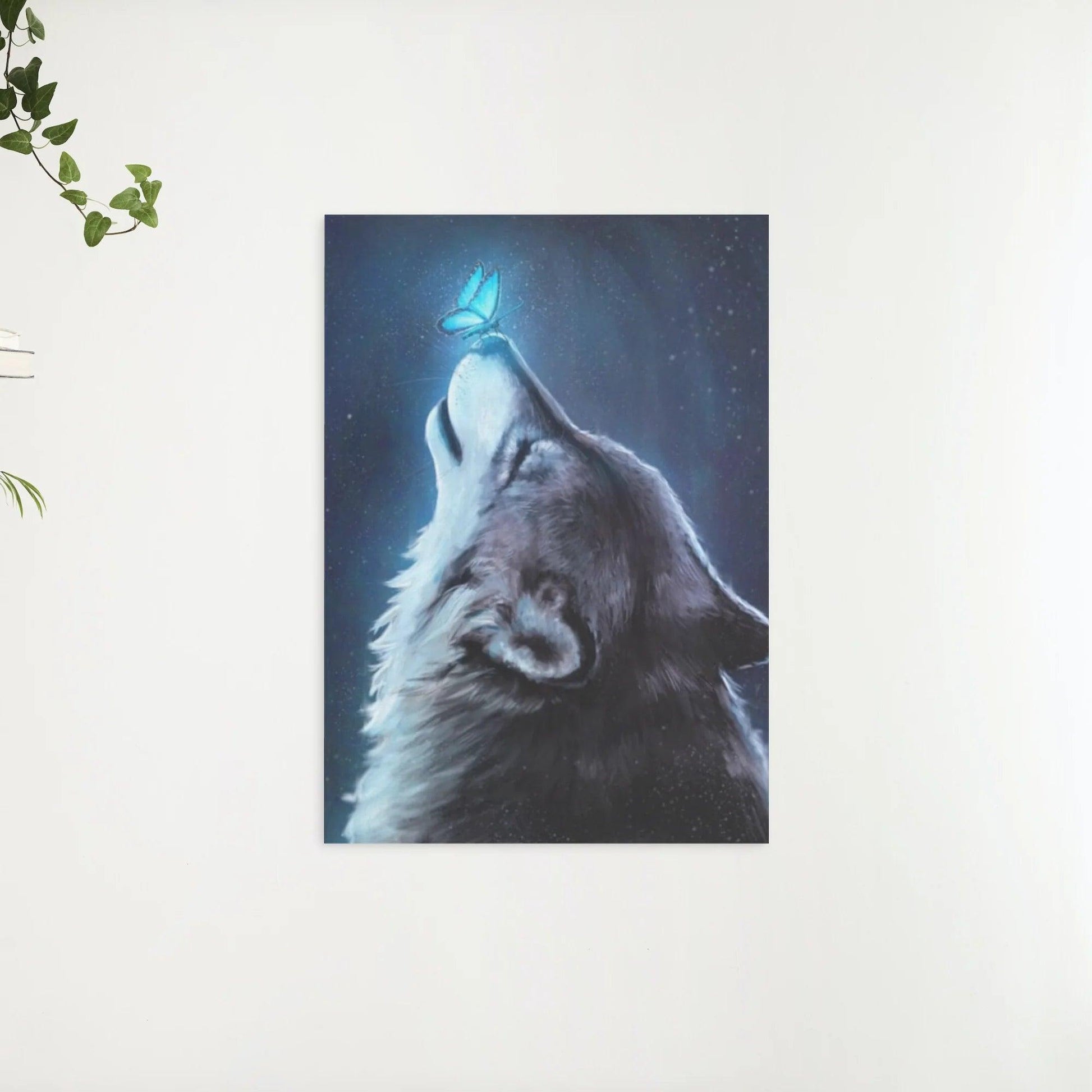 Diamond Painting Wolf mit Schmetterling - SEOS Shop ®