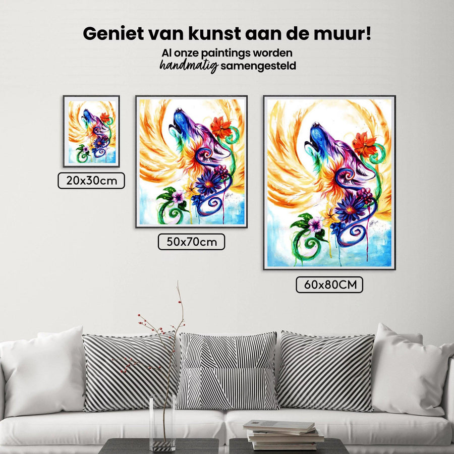 Diamantmalerei Wölfe Regenbogen – SEOS Shop ®