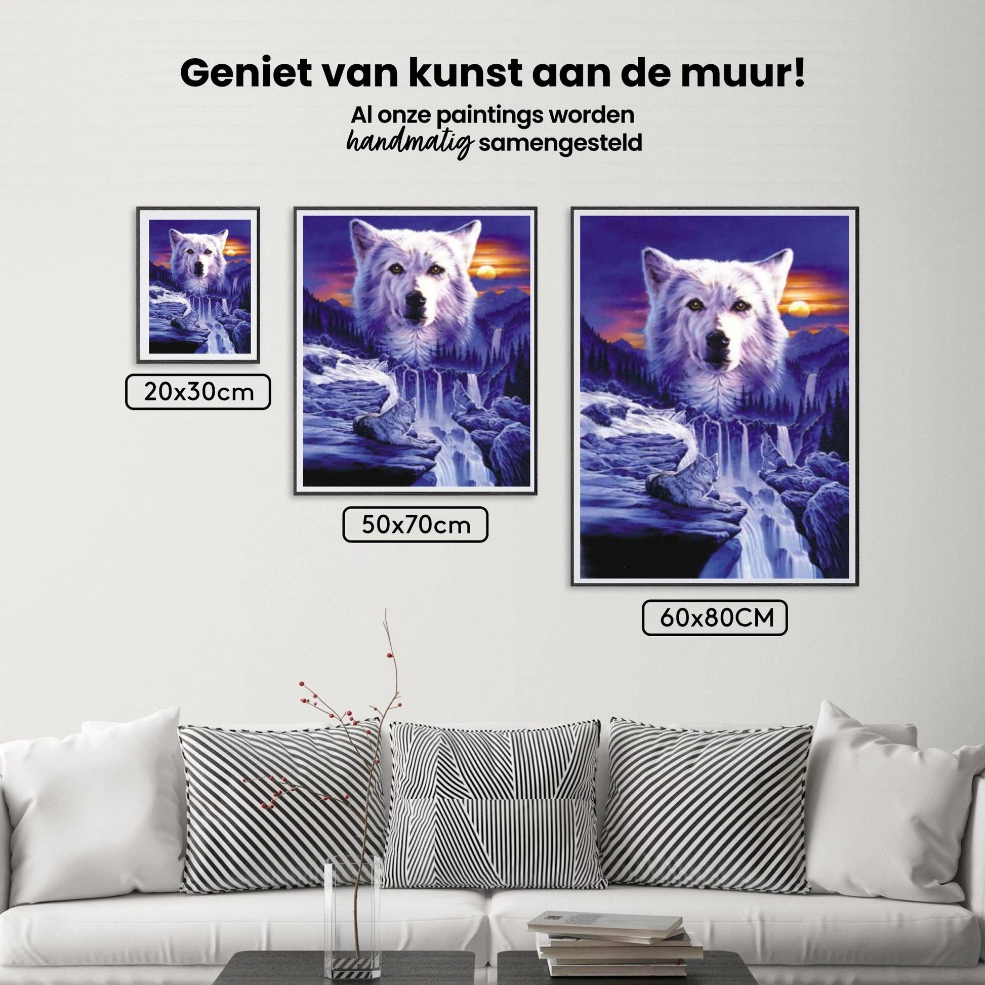 Diamantmalerei Wölfe Wasserfall - SEOS Shop ®