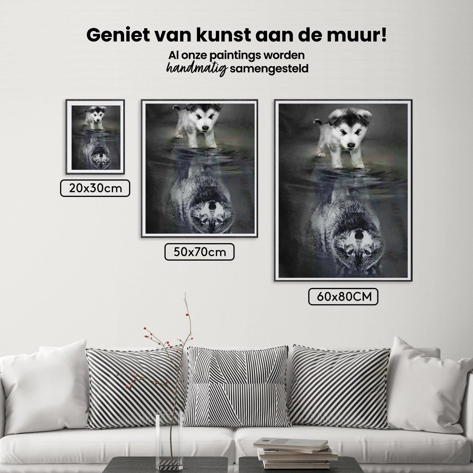 Diamantmalerei Wolfsjunges im Spiegelbild – SEOS Shop ®
