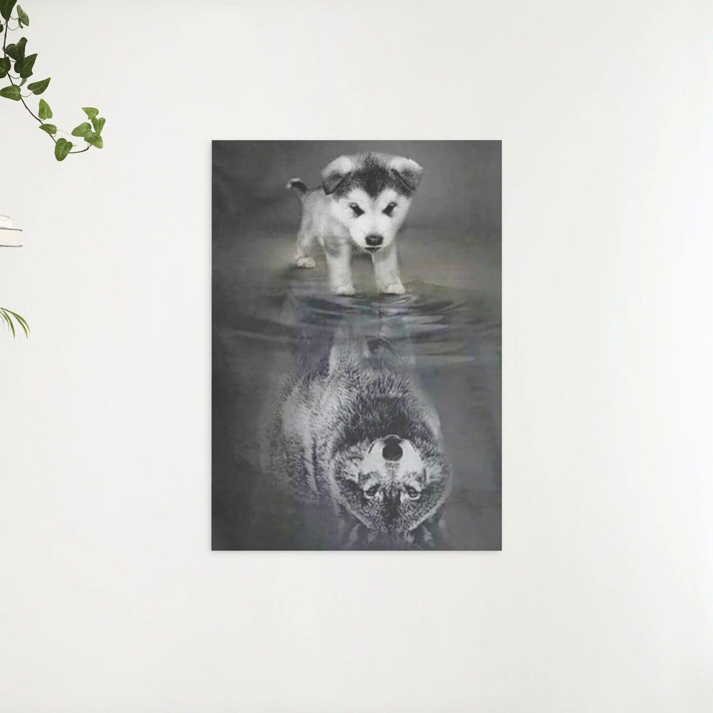 Diamantmalerei Wolfsjunges im Spiegelbild – SEOS Shop ®