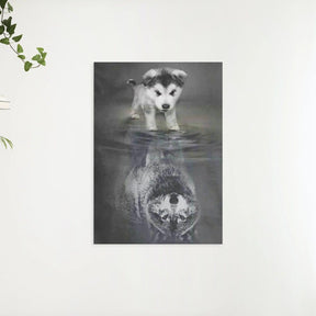 Diamantmalerei Wolfsjunges im Spiegelbild – SEOS Shop ®