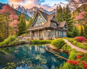 Diamantmalerei Sommerhaus am Wasser - SEOS Shop ®