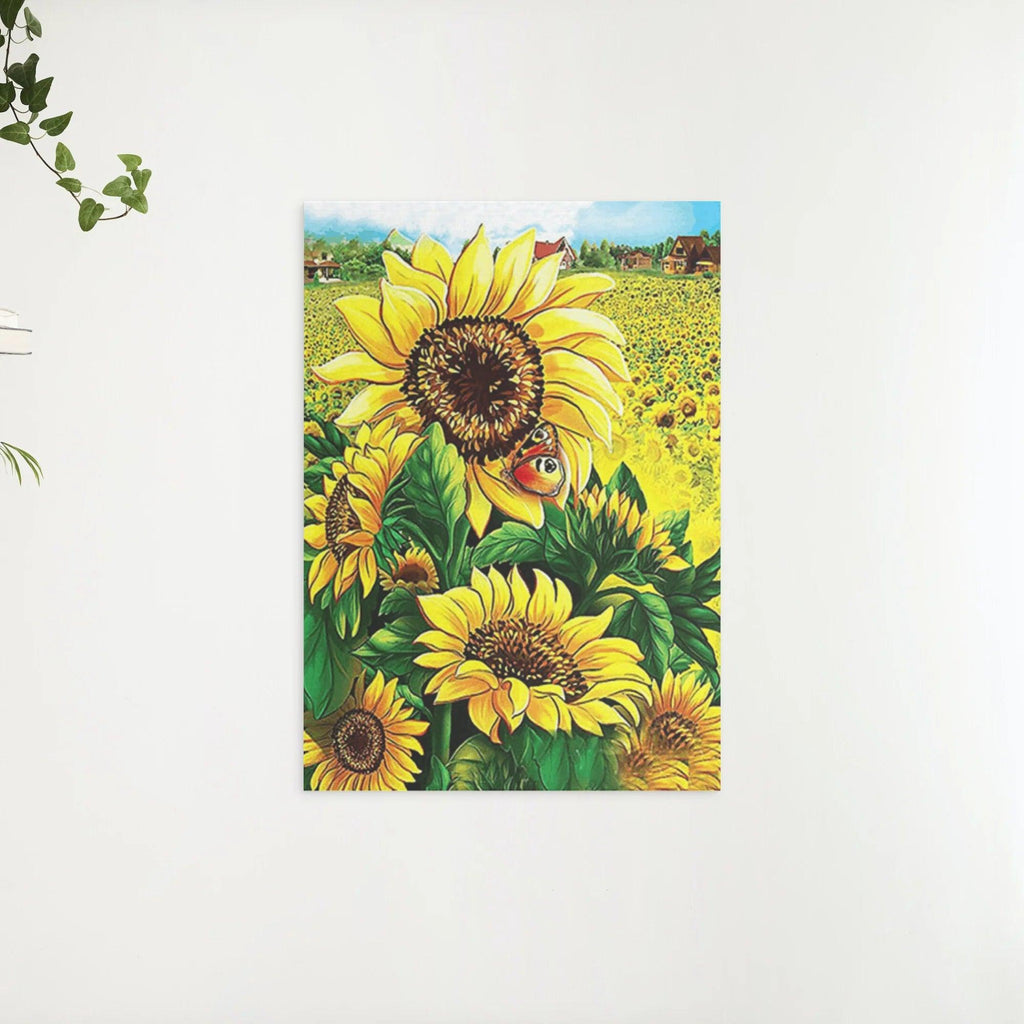 Diamantmalerei Sonnenblumen mit Schmetterling - SEOS Shop ®