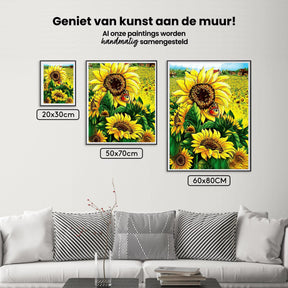 Diamantmalerei Sonnenblumen mit Schmetterling - SEOS Shop ®