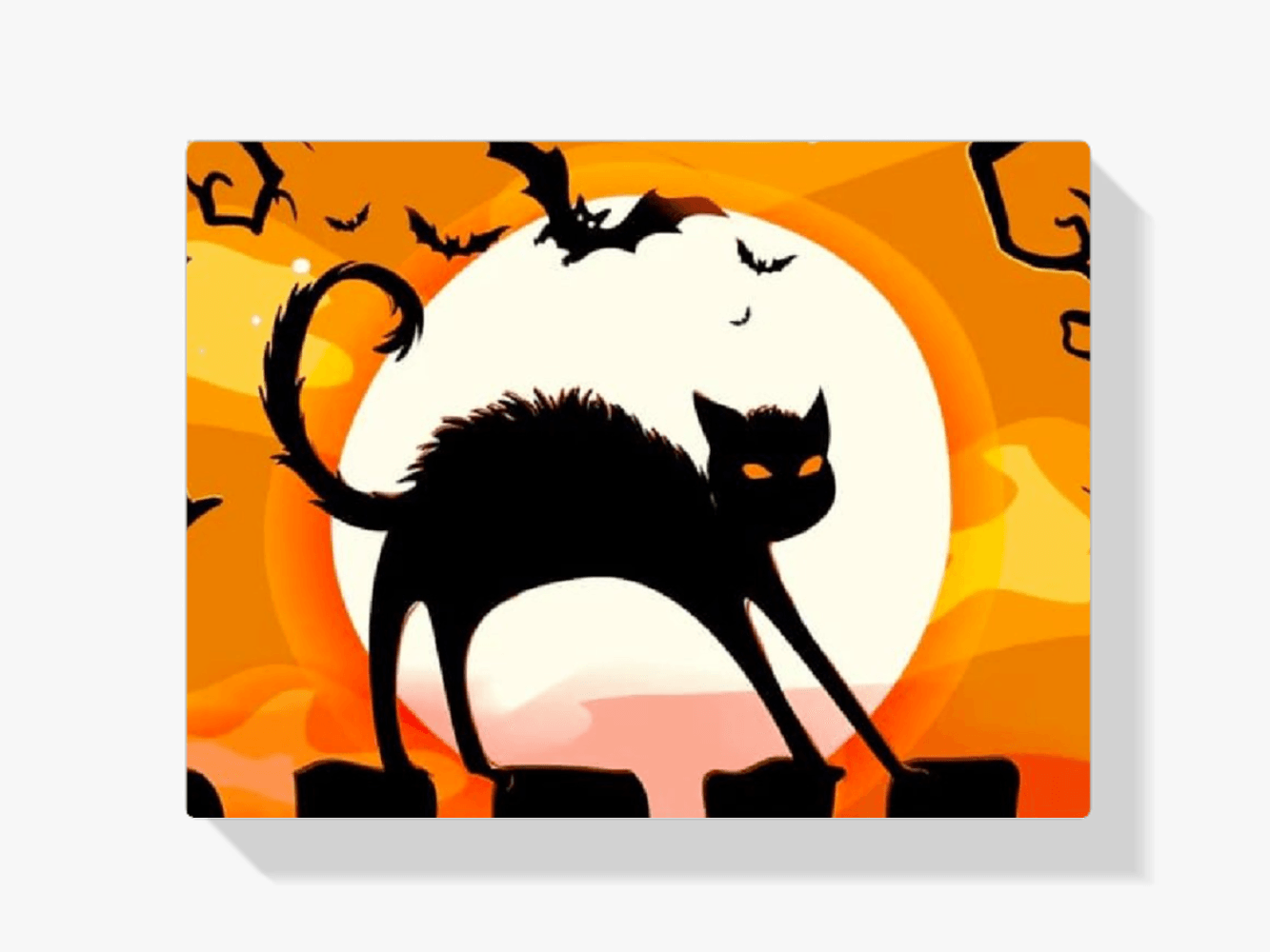 Diamantmalerei Schwarze Katze in der Nacht - SEOS Shop ®